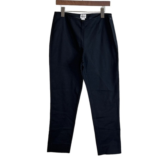 Chico's Womens Black Flat Front Regular Fit Side Zip Dress Pants Size Small - Picture 1 of 6